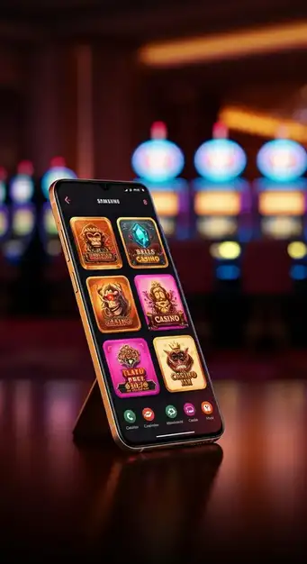 Overzicht van de gebruiksvriendelijke interface van Slot Monkey Casino met diverse slotspellen en bonusaanbiedingen, geschikt voor strategische spelers.